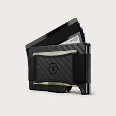 Ridge Wallet for MagSafe + Power Bank - Carbon Fiber 3K + Matte Black