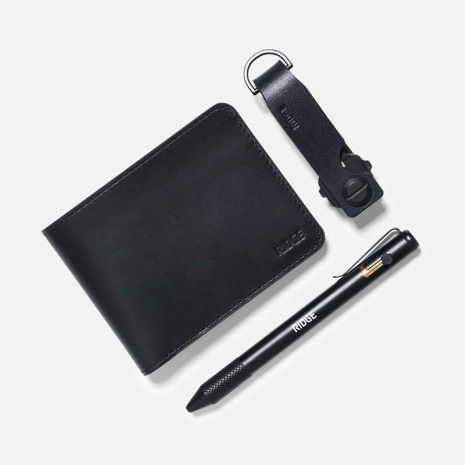Daily Writer Kit - Billfold - Midnight Black Leather
