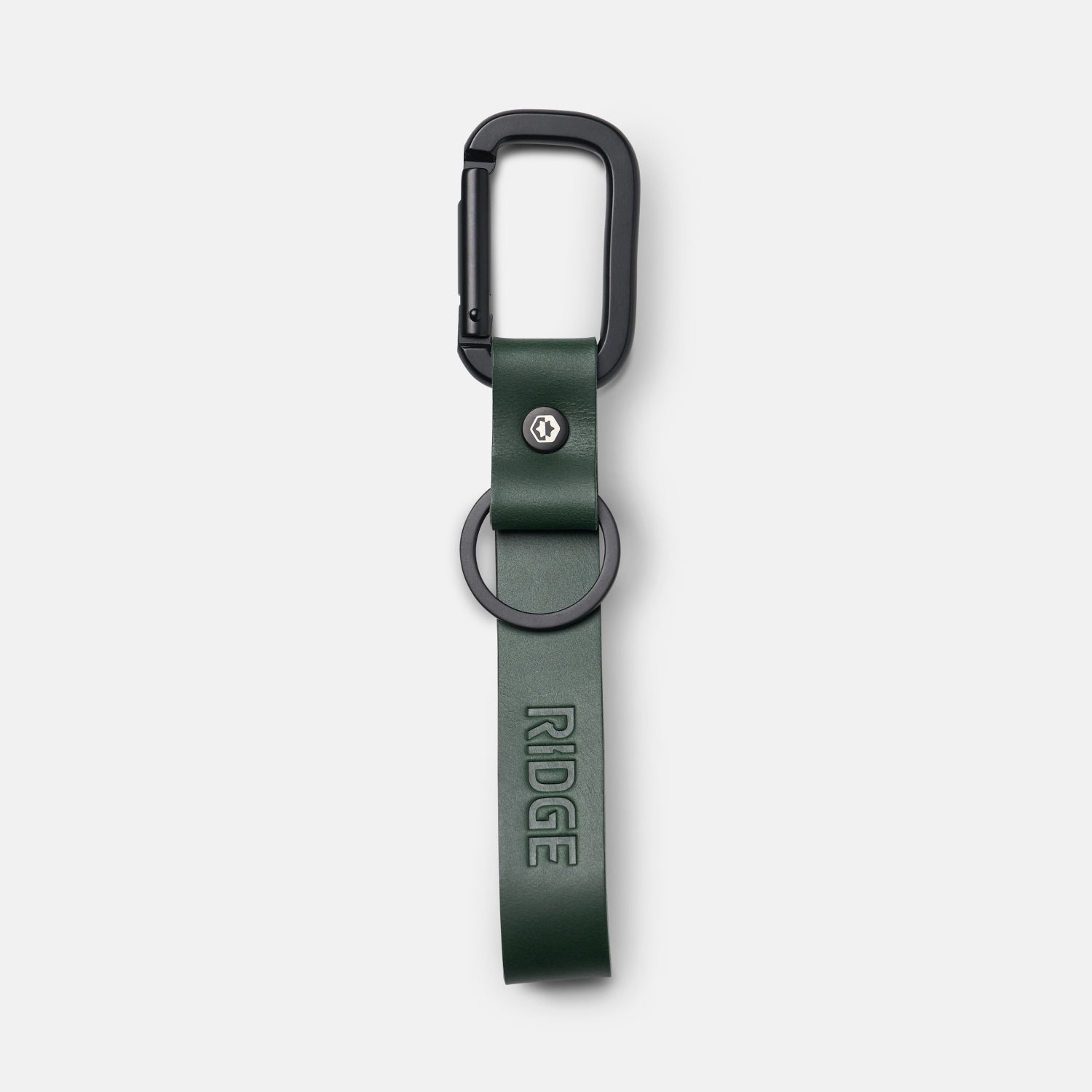 Ridge Keychain - Hunter Green Leather