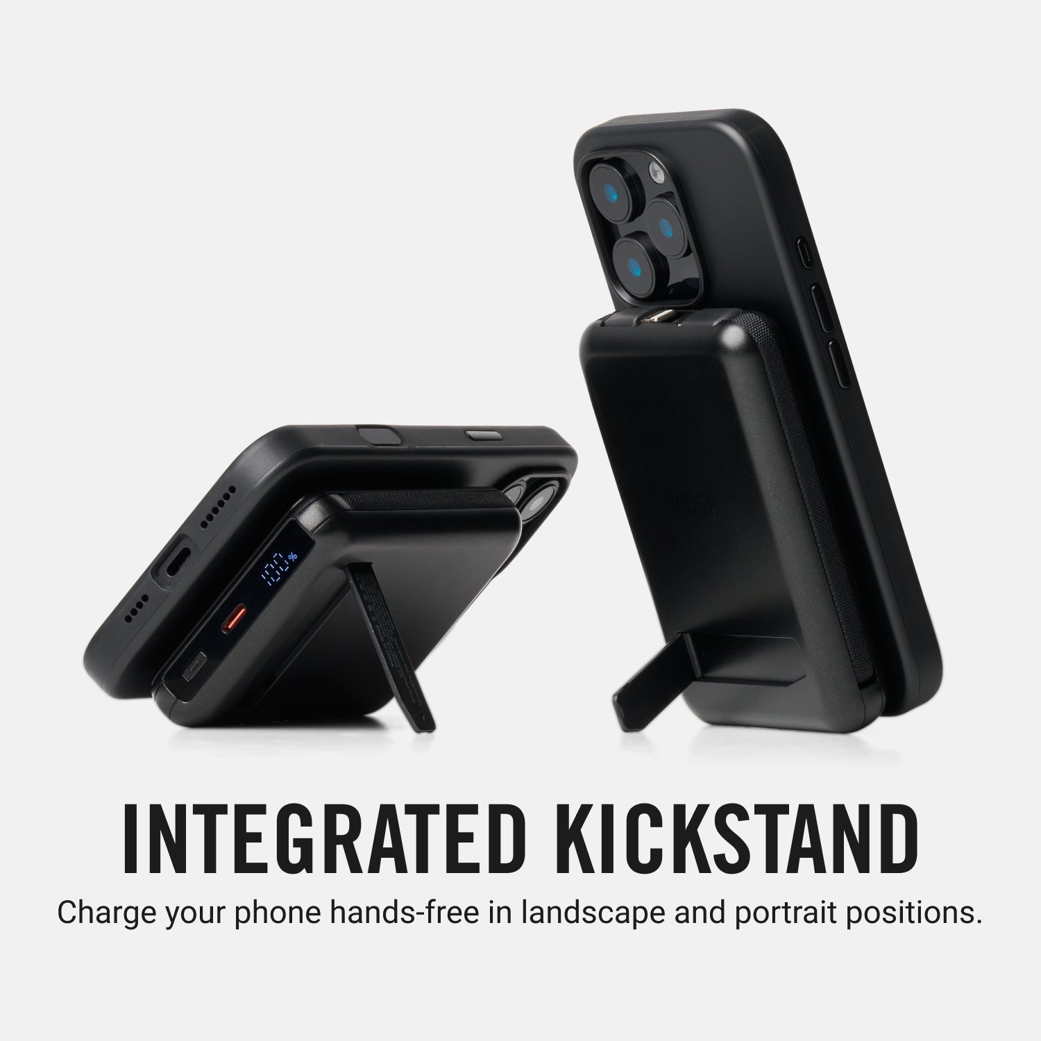 Everyday Charging Kit - iPhone 16 Plus - Midnight Black Leather