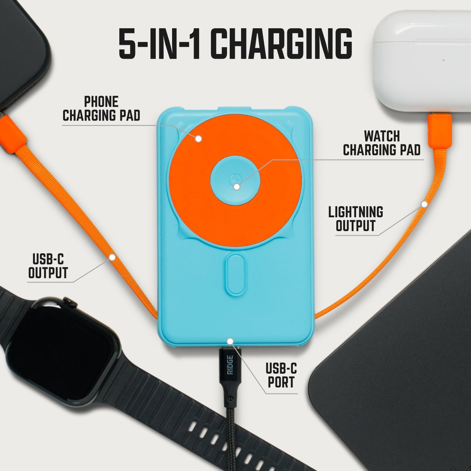 Ridge Power Bank - 10k mAh Bundle - GT - 3-Pack