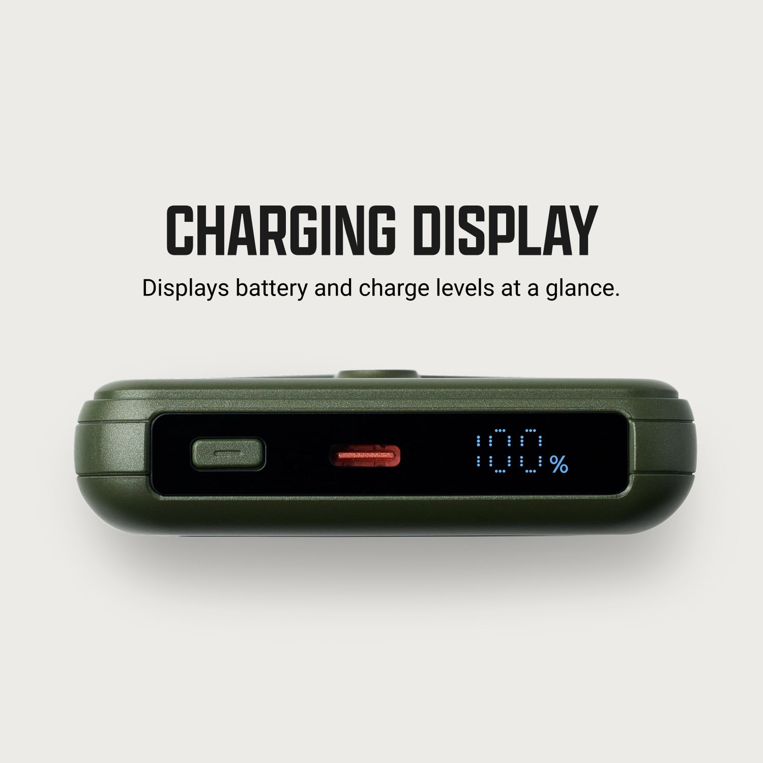 Ridge Power Bank - 10k mAh - Matte Olive