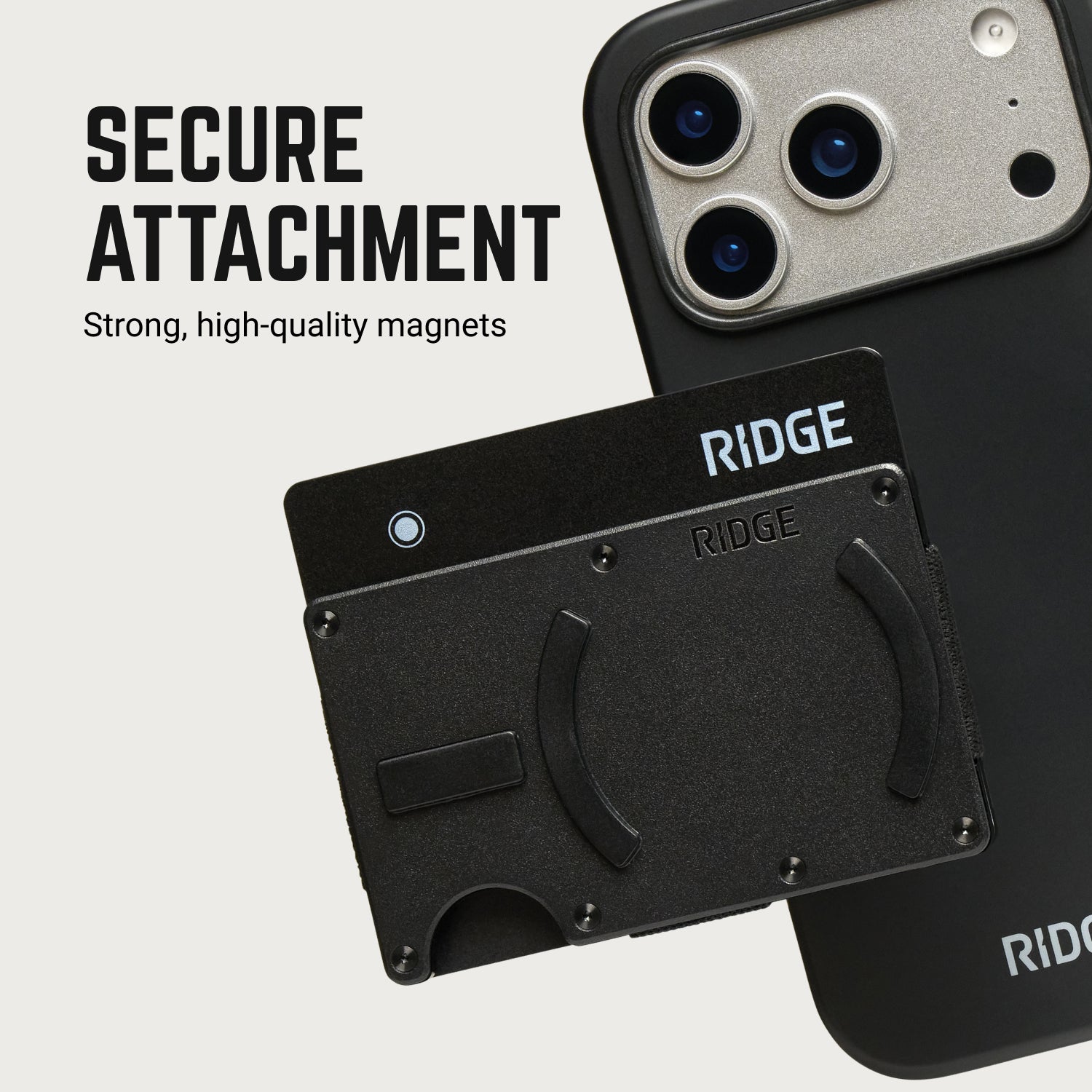 Ridge Wallet for MagSafe + KeyCase - Burgundy + Royal Black