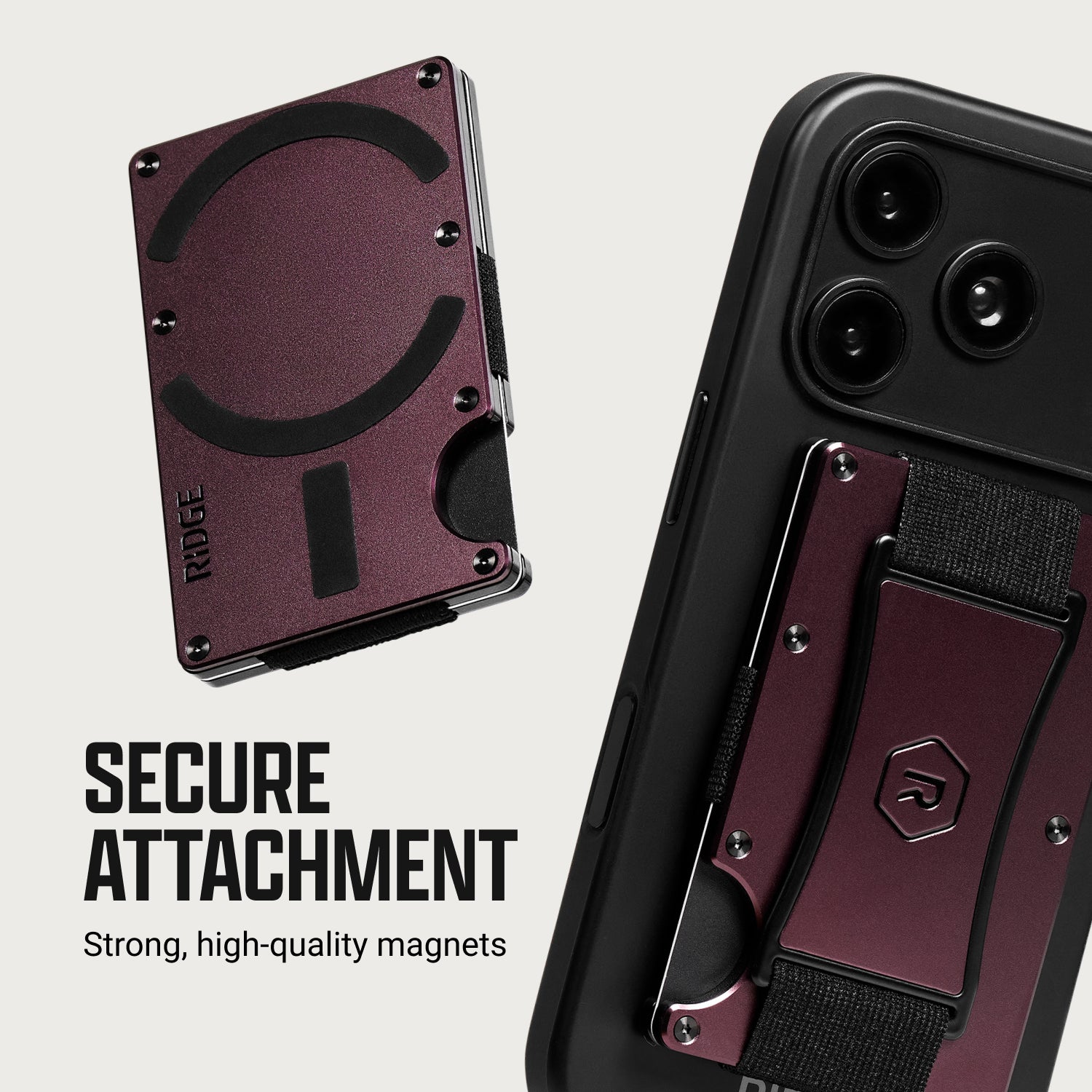 Ridge Wallet for MagSafe - Burgundy