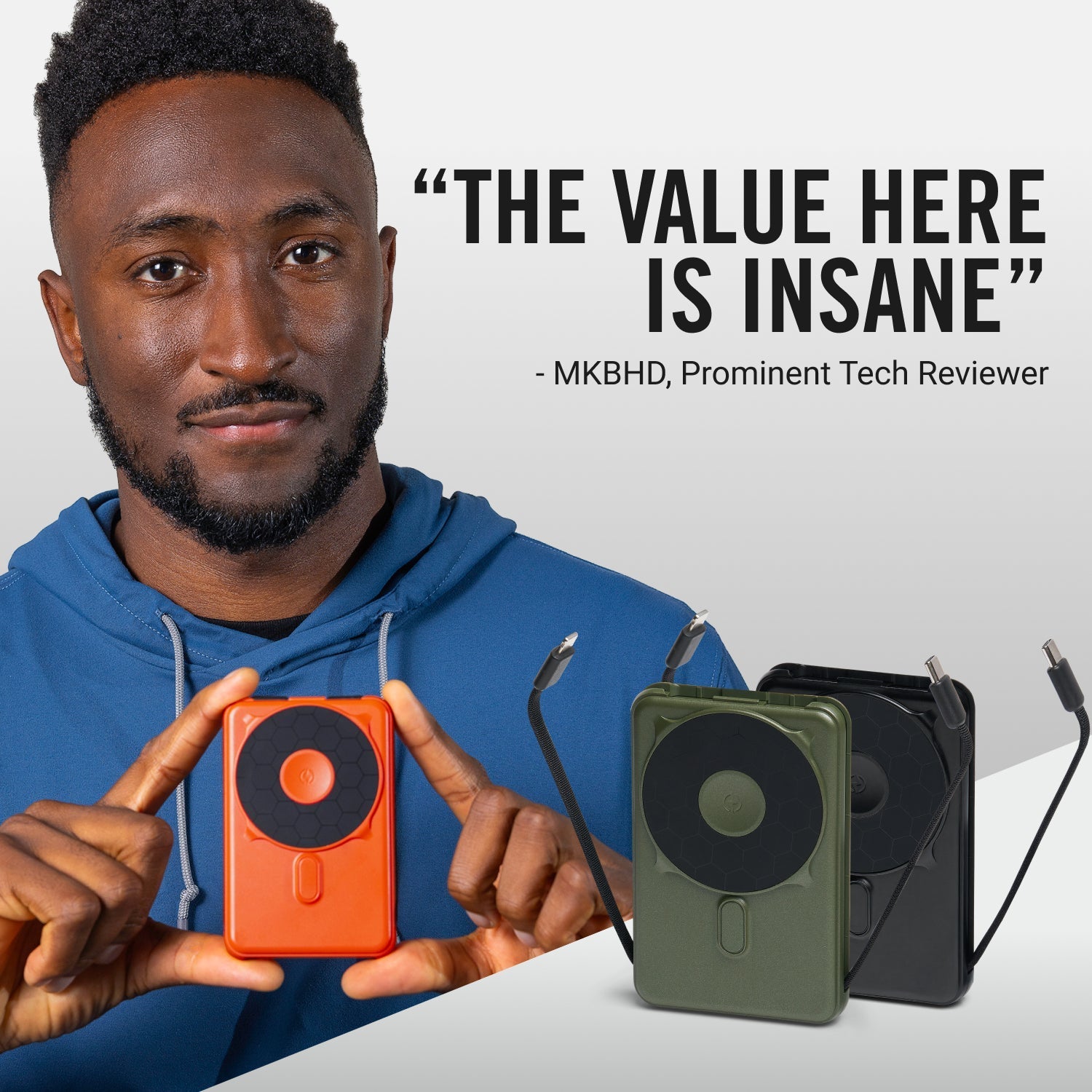 Ridge Power Bank - 10k mAh - Dark Harbor