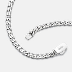 5mm Curb Chain - Platinum - 20"