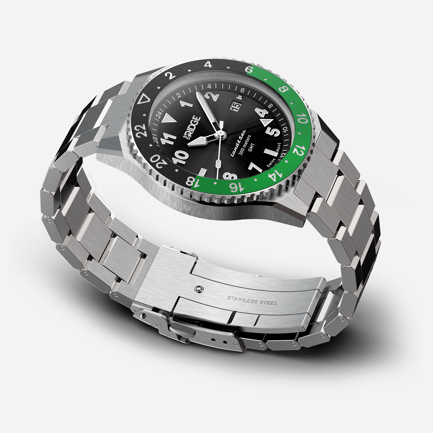 Ridge Land & Sea GMT Watch 42mm - Royal Black