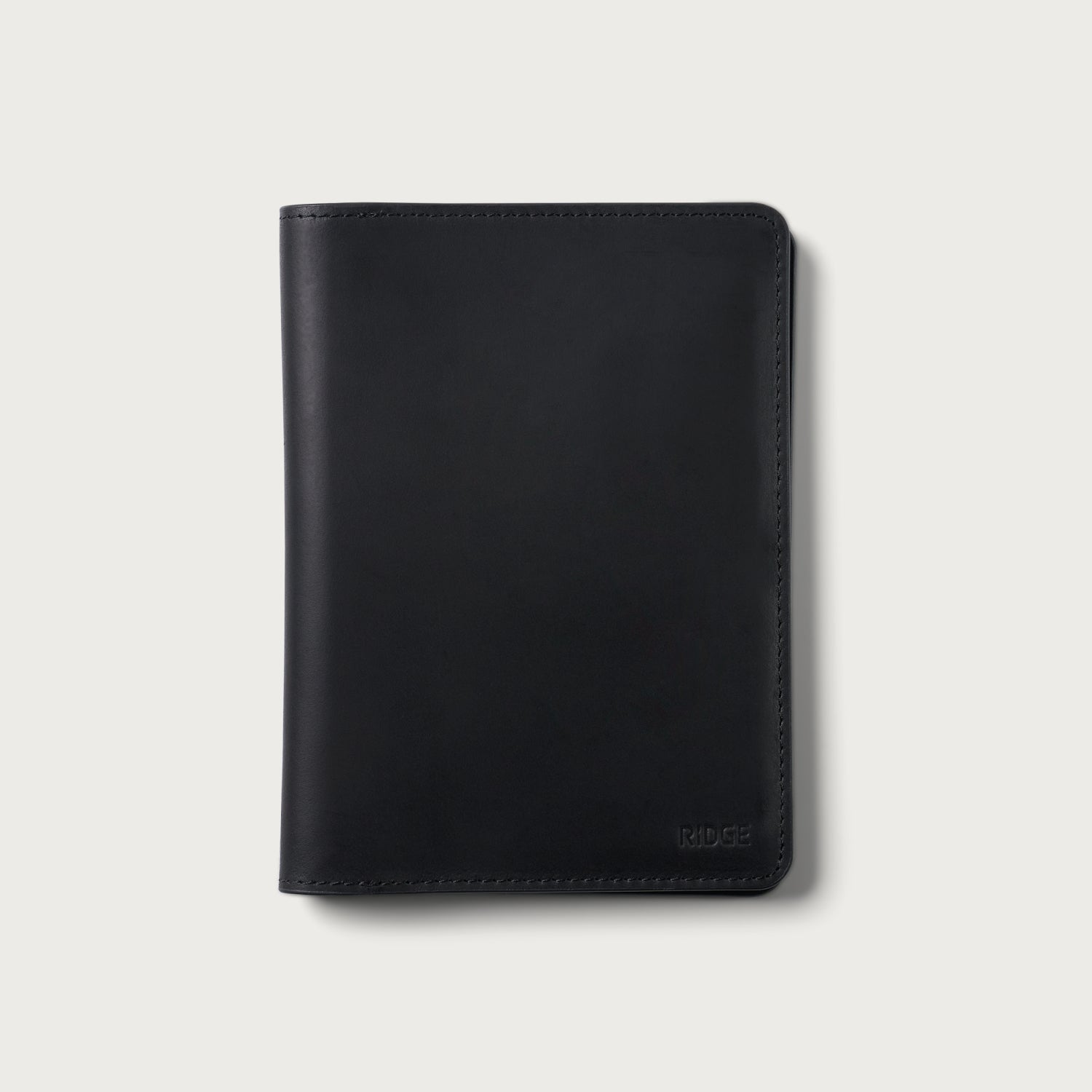 Passport Wallet - Midnight Black Leather