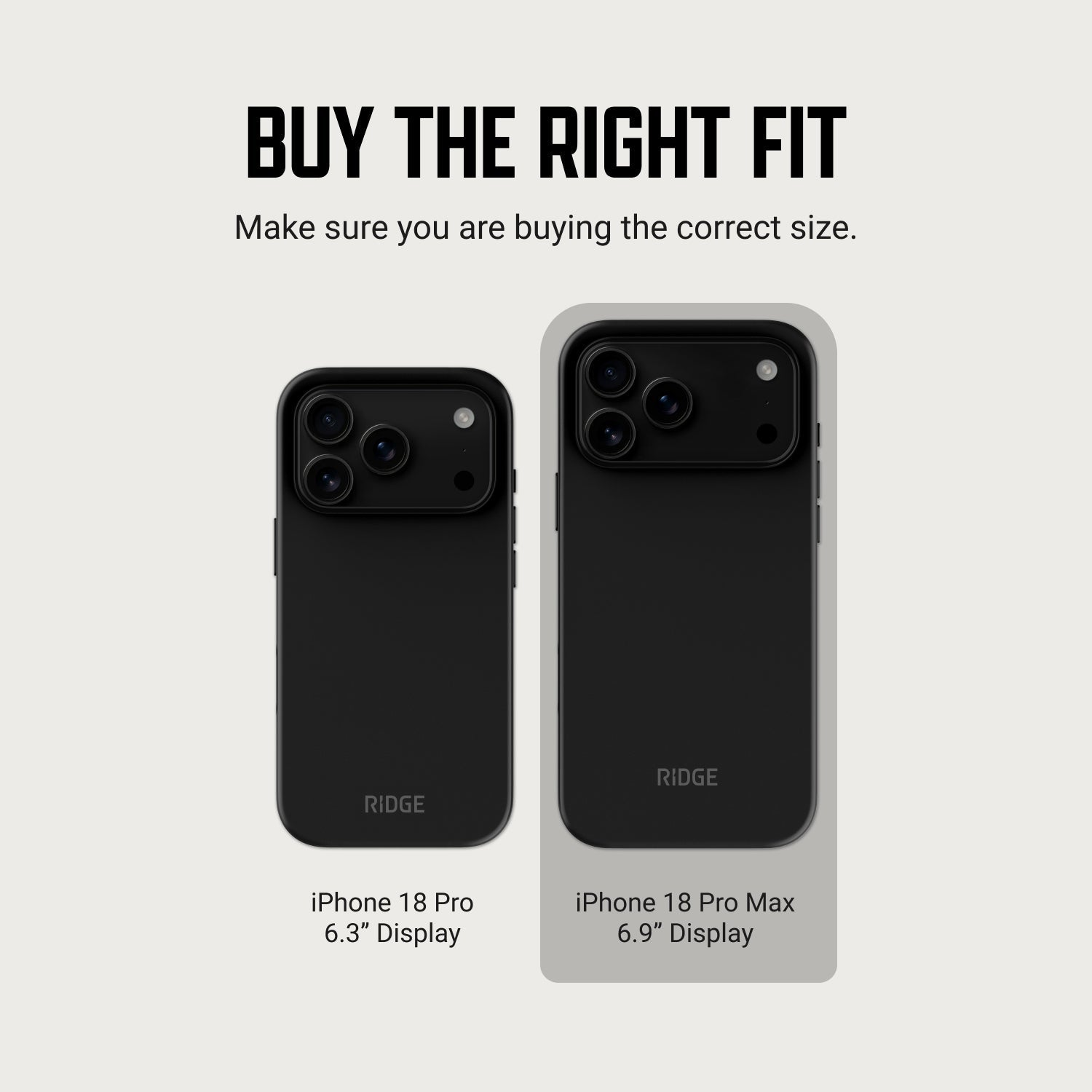 Ridge Phone Case - iPhone 18 Pro Max - Matte Black