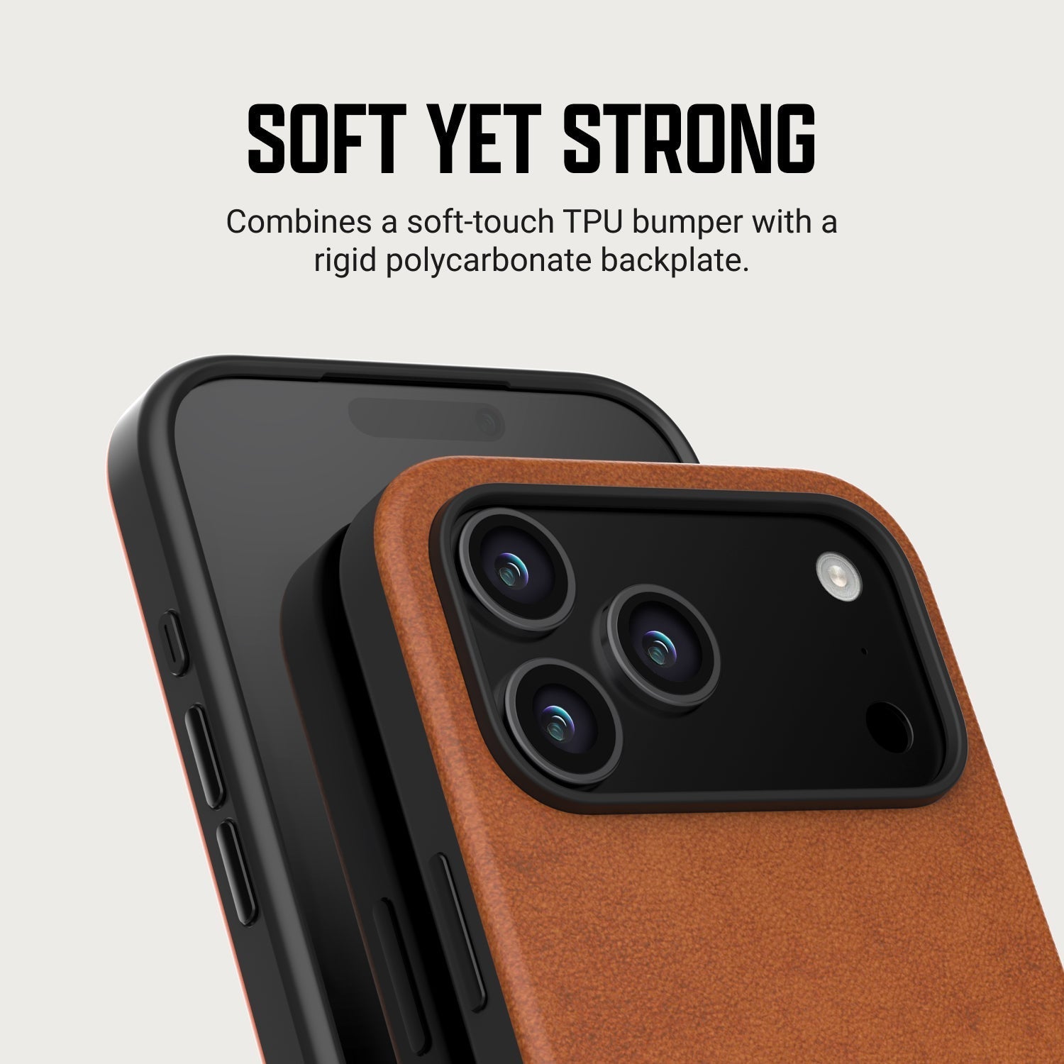 Ridge Phone Case - iPhone 18 Pro Max - Tobacco Brown Leather