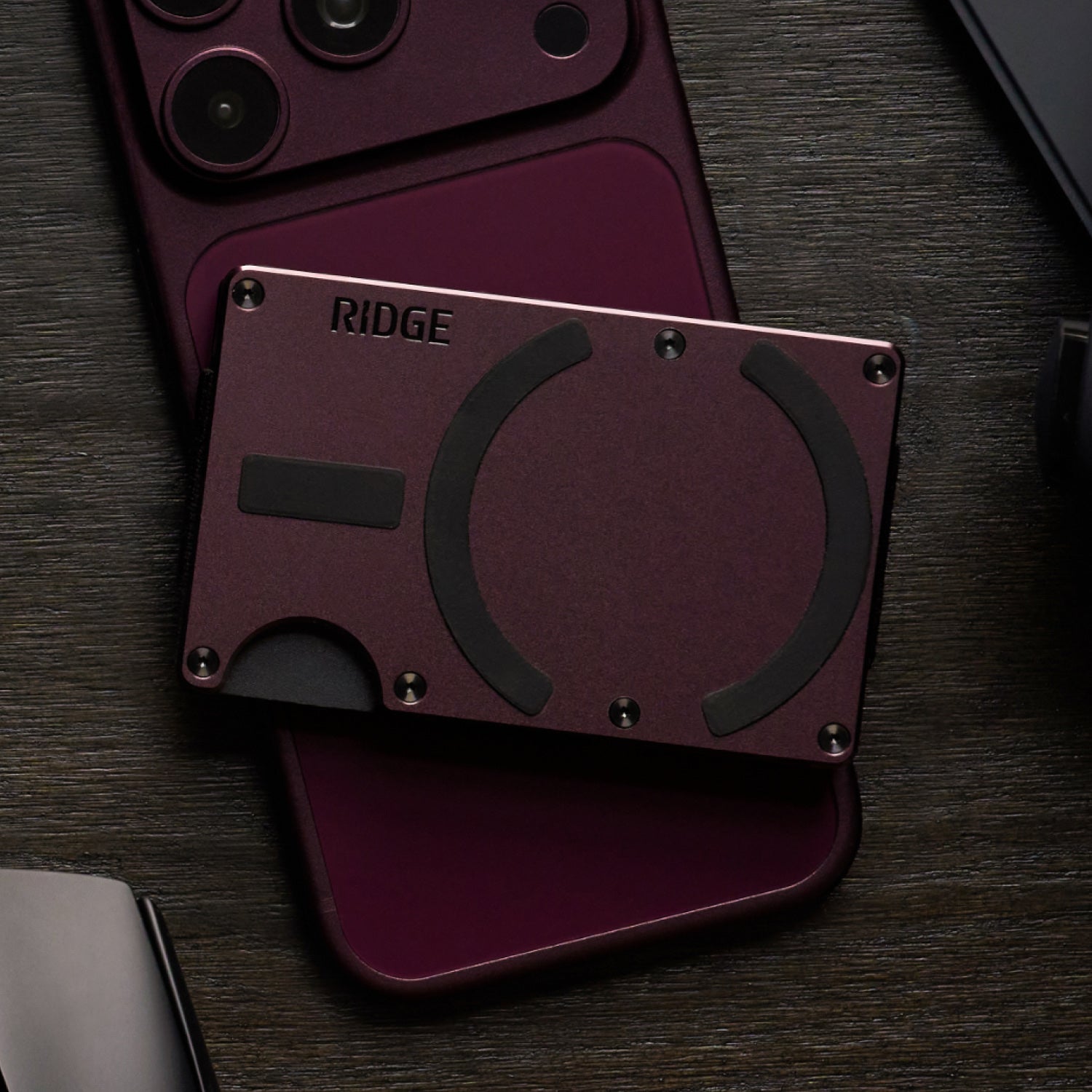 Ridge Wallet for MagSafe - Burgundy