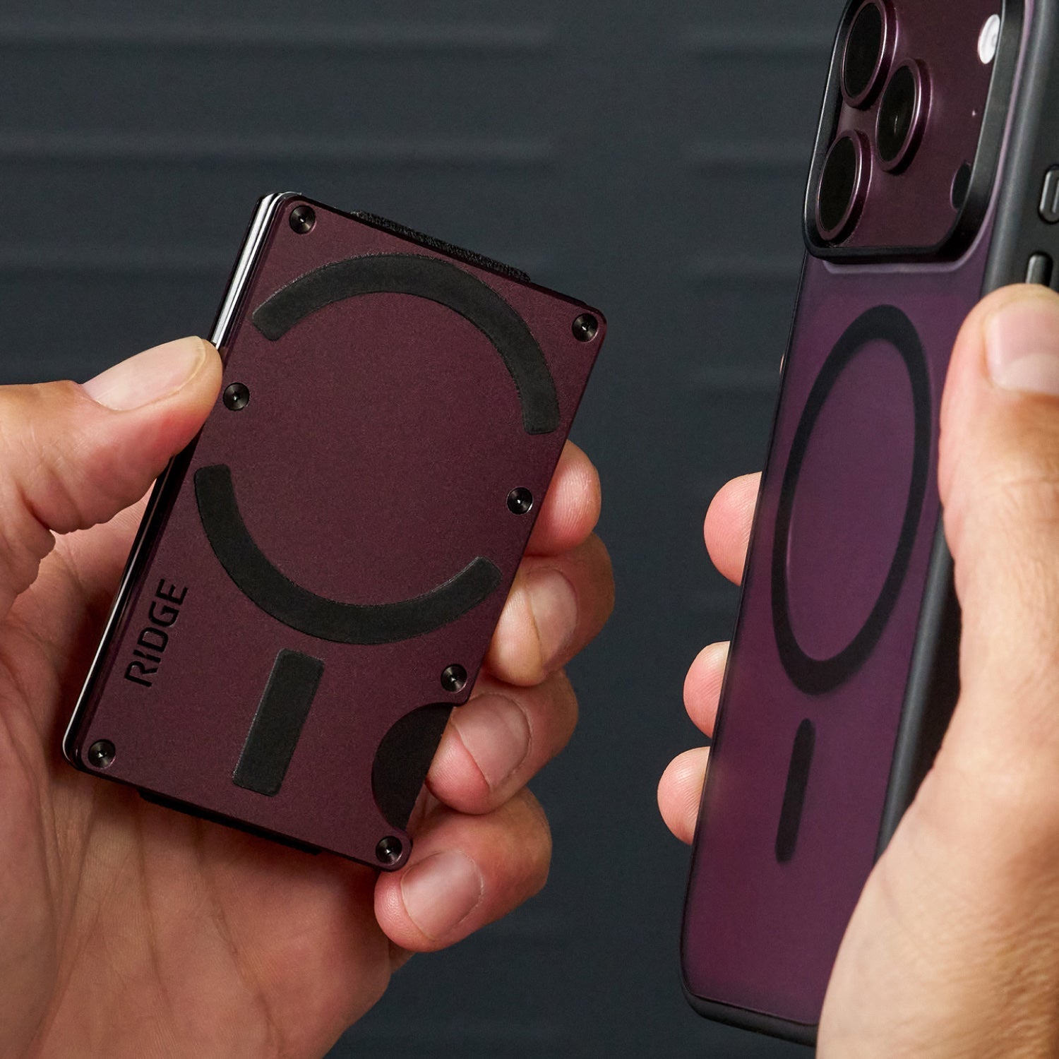 Ridge Wallet for MagSafe - Burgundy