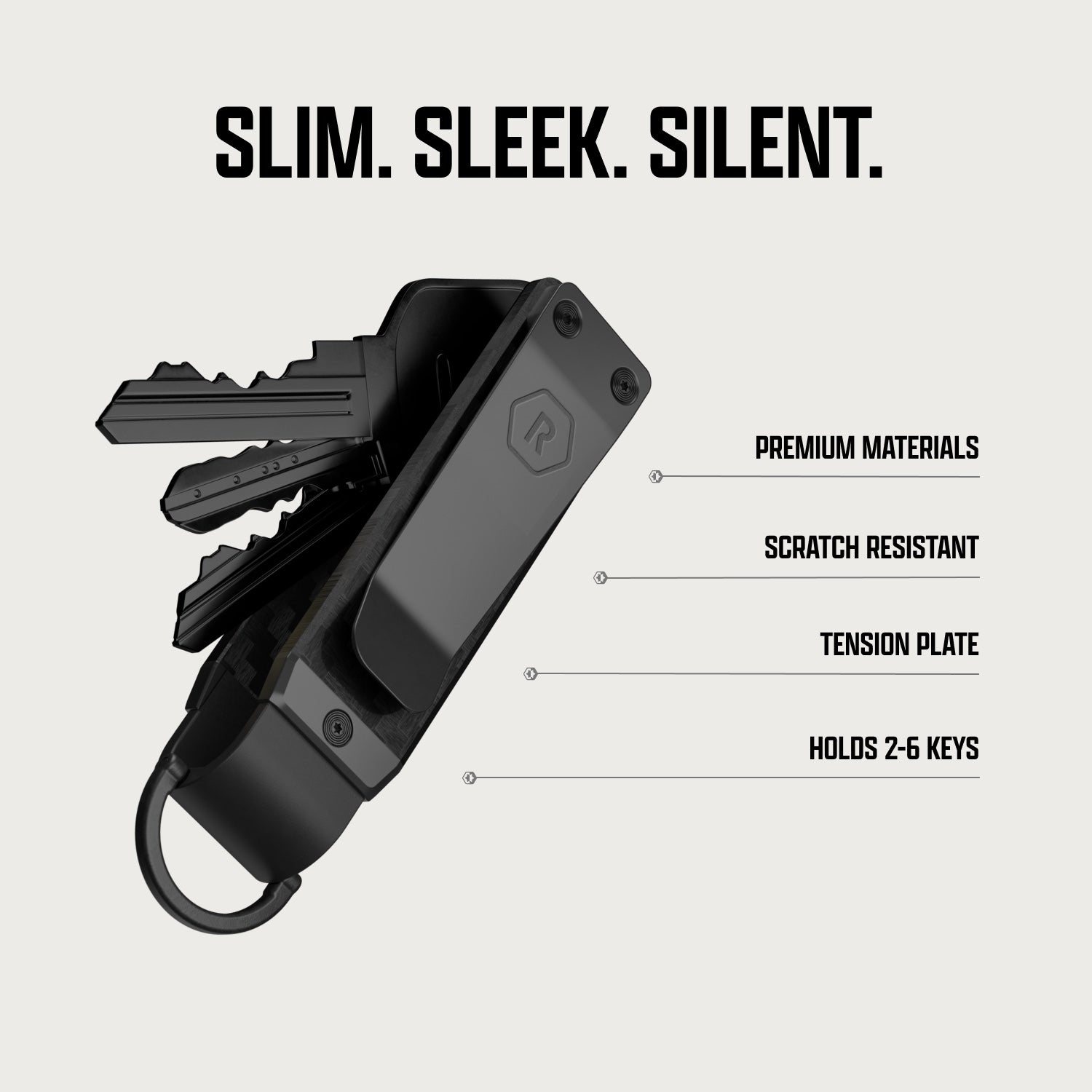 Ridge Wallet + Power Bank + KeyCase - Carbon Fiber 3K + Matte Black + Carbon Fiber 3K