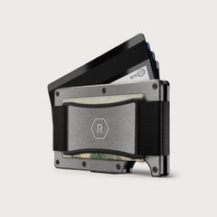Ridge Wallet + Power Bank + KeyCase - Stonewashed Titanium + Matte Black + Stonewashed Titanium
