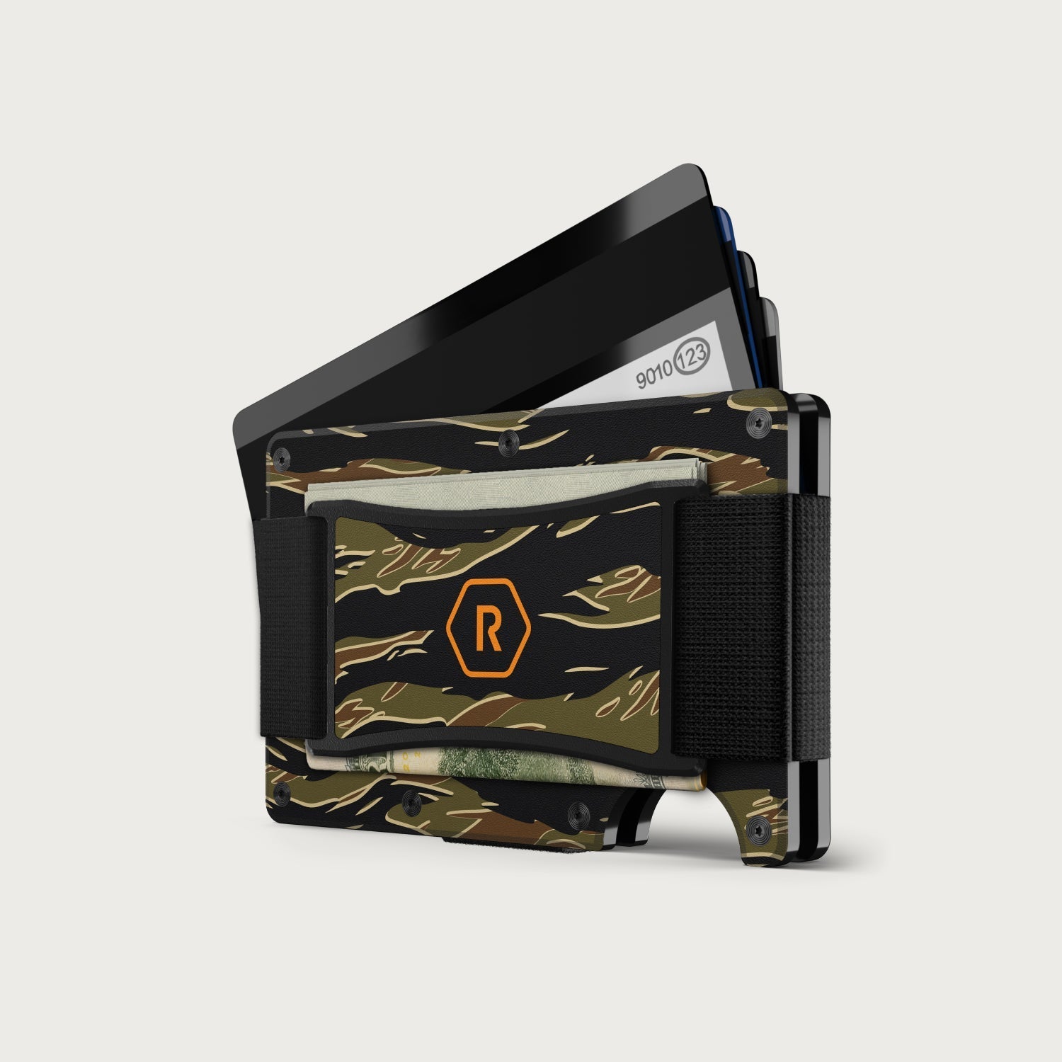 Ridge Wallet + Power Bank - Tiger Stripe + Matte Black